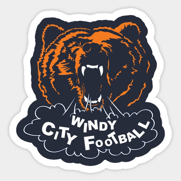 Chicago Bears Windy City Sticker by stayfrostybro